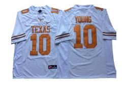 Texas Longhorns #10 Vince Young White Football Jersey