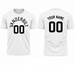 Men's Custom Vanderbilt T-Shirt, Printed Number Name Team's na...