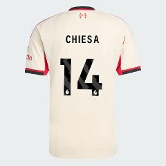 Liverpool 2025-26 CHIESA 14 Away Jersey  Cream