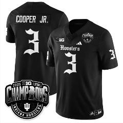 Omar Cooper Jr Jersey #3 Indiana Hoosiers Gothic Big 10 Champi...
