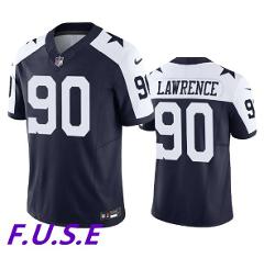 Men's Cowboys #90 Demarcus Lawrence Navy 2023 F.U.S.E. Vapor F...