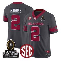 Jovantae Barnes Jersey #2 Oklahoma Sooners 2025 Playoff First ...