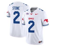 Preston Stone Jersey #2 SMU Mustangs Icy College Football Vapo...