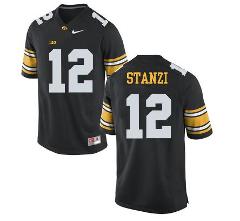 Iowa Hawkeyes #12 Ricky Stanzi NCAA College Football Jersey Black