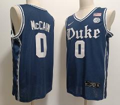 Duke Blue Devils #0 Mccain Jersey College Basketball Stiched Blue