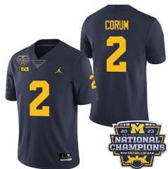 Youth's Michigan Wolverines 2 Blake Corum Navy National Champi...