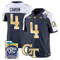 Isiah Canion Jersey #4 Georgia Tech Jackets Pop-Tarts Bowl Sti...