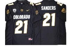 Colorado Buffaloes #21 Shilo Sanders Black Vapor F.U.S.E. Limi...