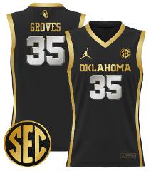 Tanner Groves Jersey #35 Oklahoma Sooners 2024 Lightweight Bas...