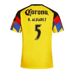 Club Amrica 2025-26 K. Alvarez 5 Home Jersey  Yellow