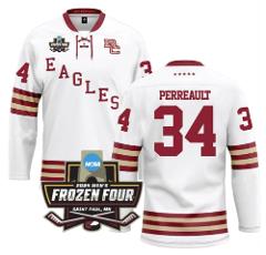 Men's Boston College Ice Hockey Gabe Perreault #34 White Jersey