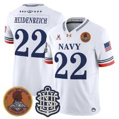 Eli Heidenreich Jersey #22 Navy Midshipmen 250th Anniversary S...