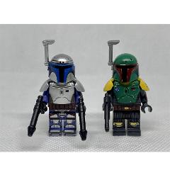 2pcs Star Wars Bounty Hunters Jango & Boba Fett Minifigures