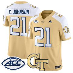 Custom Georgia Tech Yellow Jackets Jersey 2025 Vapor Limited S...