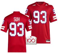 Nebraska Cornhuskers Ndamukong Suh Jersey Red 2023 Alternate F...