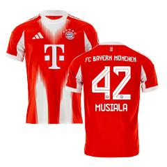 Jamal Musiala 42 Bayern Munich 2025-26 Home Jersey  Red