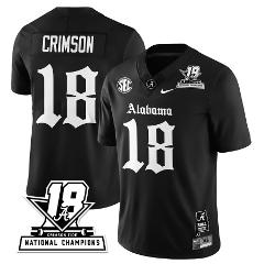 Crimson Jersey #18 Alabama Crimson 18x-Time National Champions...