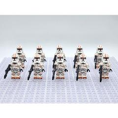10pcs Star Wars Phase II Desert Clone Troopers Minifigures