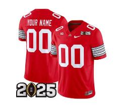 Men's Custom Ohio State Jersey Heritage Stripe 2025 CFP Final ...
