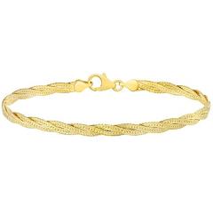 14kt Yellow Gold Braided Bracelet