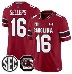 Men's South Carolina Fighting Gamecocks #16 LaNorris Sellers G...