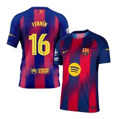 Fermin Lopez 16 Barcelona 2025-26 Home Jersey  Scarlet