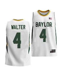 JaKobe Walter Jersey #4 Baylor Bears College Basketball White