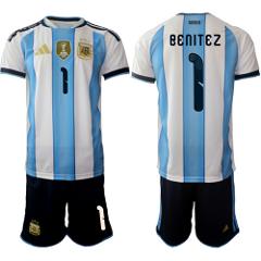 Argentina #1 Benitez Jersey National Team x World Cup 2026 Whi...