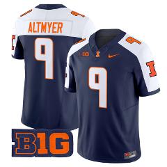 Luke Altmyer Jersey #9 Illinois Fighting Illini 2025 Vapor Sti...
