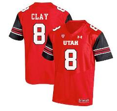 Utah Utes #8 Kaelin Clay NCAA College Football Jersey