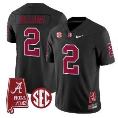 Ryan Williams Jersey #2 Alabama Crimson Tide Throwback Map Sti...