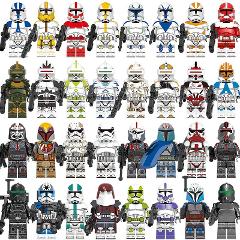 32pcs Star Wars Bad Batch Clone Troopers Captain Grey & Comman...