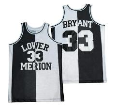 Kobe Bryant #33 Lower Merion Split Basketball Jersey Black And...