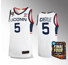 UConn Huskies #5 Stephon Castle Jersey 2024 NCAA March Madness...