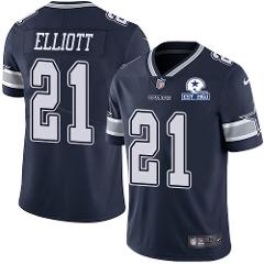 Men's / Youth Ezekiel Elliott Cowboys EST 1960 patch jersey navy
