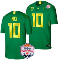 Men's Bo Nix Jersey #10 Oregon Ducks Fiesta Bowl Patch 2024 Fo...
