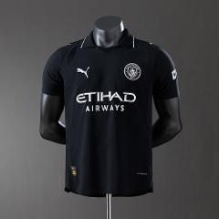 Men's Manchester City 25/26 Away Black Shirt Jersey 4XL