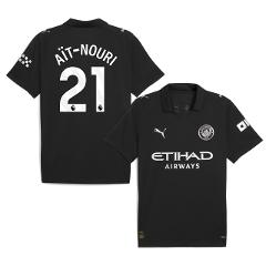 AIT-NOURI #21 Manchester City 2025-26 Away Jersey  Black