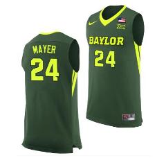 Matthew Mayer Jersey Baylor Bears College Basketball Green Rep...