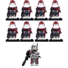 9pcs Star Wars Nova Corps Marines & Commander Bacara Minifigures