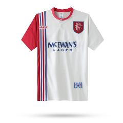 Glasgow Rangers 1996-97 Away Men Retro Jersey  White