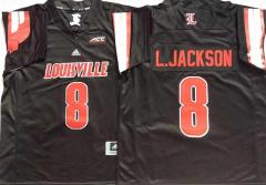 Louisville Cardinals #8 Lamar Jackson Black Football Jersey