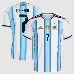 Argentina Rodrigo De Paul 2026 World Cup White Jersey Player V...