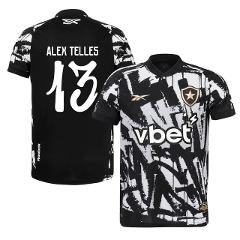 Alex Telles #13 Botafogo 2025-26 Fourth Jersey  Black