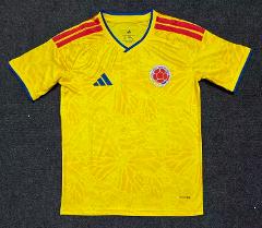 Men's Colombia 2026 World Cup Home Kit Soccer Jersey 25/26 Yel...