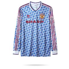Manchester United 1992 League Cup Final Away Men Retro Jersey ...