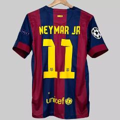 Neymar JR #11 FC Barcelona 2014-15 Home Retro Jersey  Scarlet