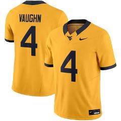 Cam Vaughn Jersey #4 West Virginia Mountaineers 2025 Vapor Sti...