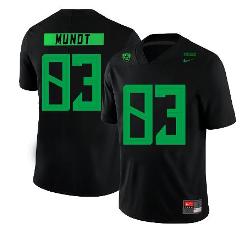 Oregon Ducks #83 Johnny Mundt NCAA College Football Jersey Black