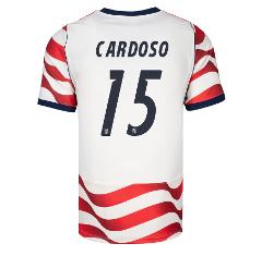 USA #15 Johnny Cardoso Home 2026 World Cup Jersey USMNT Kit Fa...